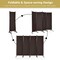 4-Panel Foldable Room Divider Privacy Screen with Steel Frame